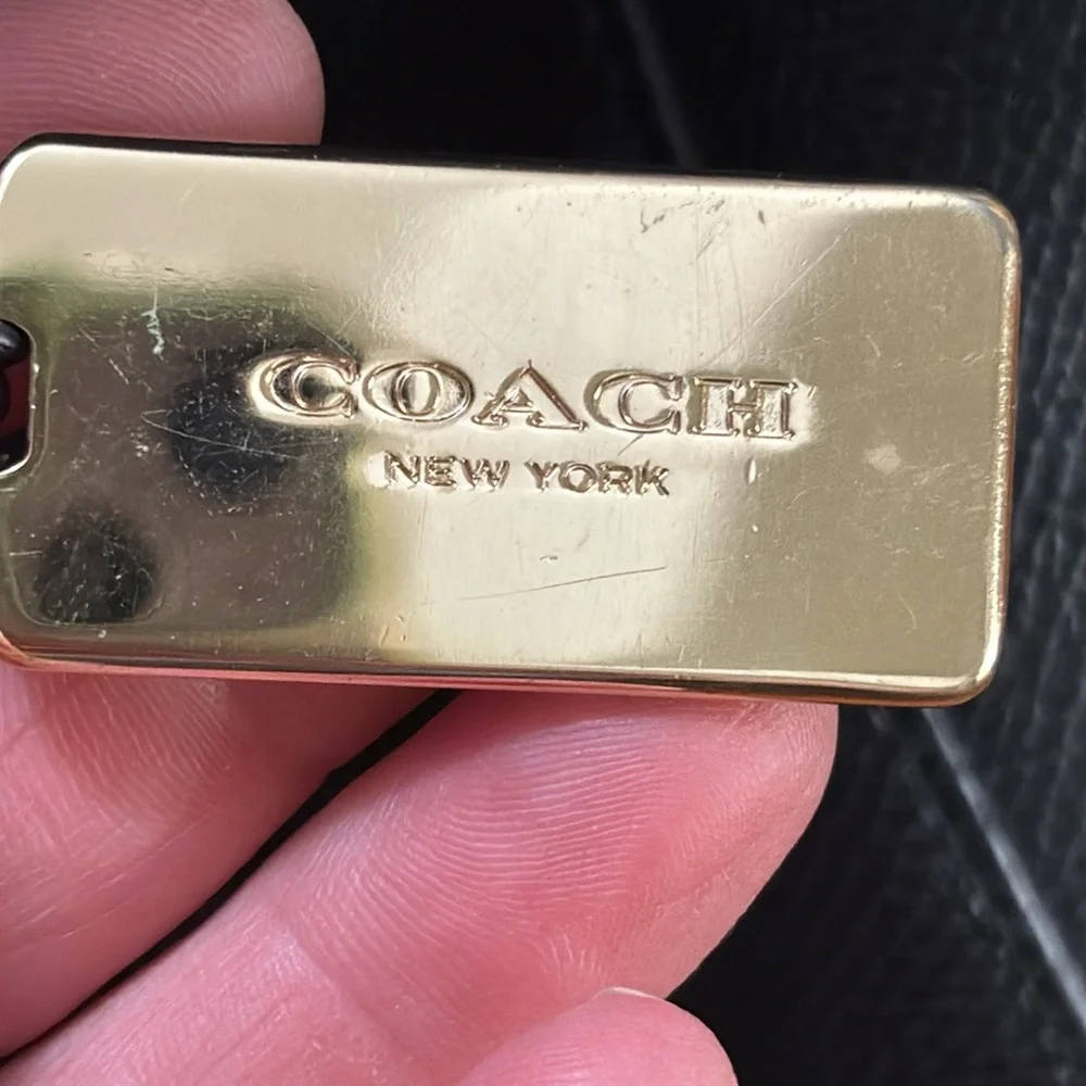 Coach Black Pebbled Leather Satchel with Gold Hardware